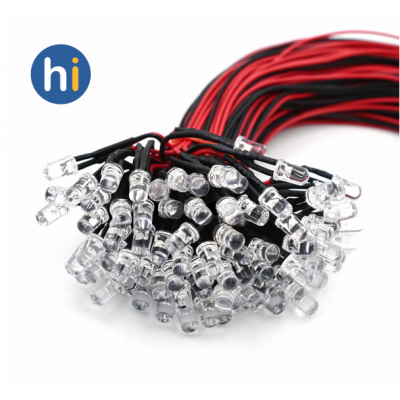 LED de 5 mm con 18 cm de cable 12V